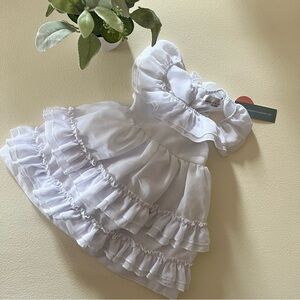 NELLIE RUFFLE MAXI DRESS -
WHITE